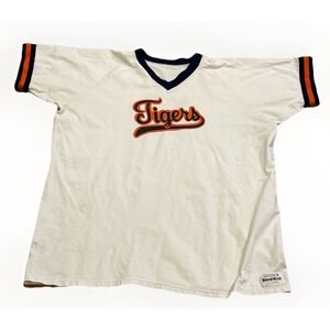 Vintage 70s Detroit Tigers Baseball Jersey Macgregor Medalist Sand-Knit XXL
